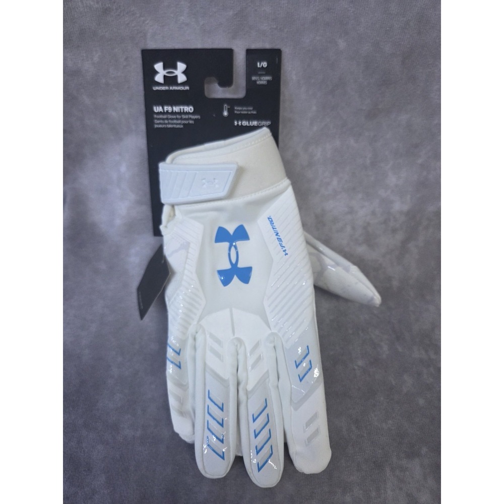 UNDER‎ ARMOUR ' F9 NITRO FOOTBALL GLOVES ' GLUEGRIP ' Large ' LIMITED EDITION
